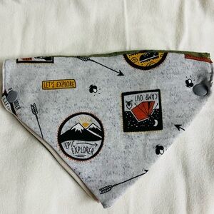 Over the collar custom reversible dog bandana